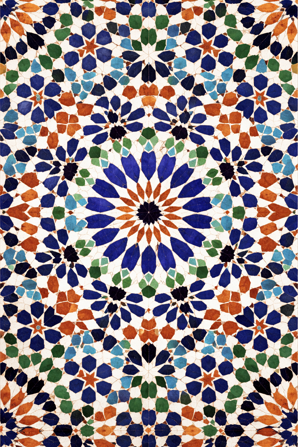 Moroccan Zellige Tilework — Intricate Mosaic Pattern